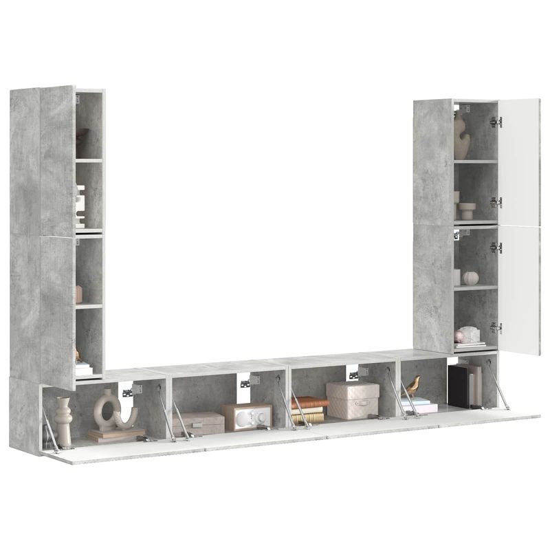 Casa si Gradina - Mobilier - Seturi de mobilier - Seturi living - Set de mobilier 4 pcs, Gri din beton - Infinity.ro