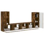 Casa si Gradina - Mobilier - Seturi de mobilier - Seturi living - Set de mobilier 4 pcs, Stejar fumuriu - Infinity.ro