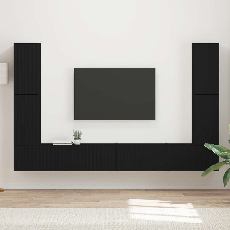 Casa si Gradina - Mobilier - Seturi de mobilier - Seturi living - Set de mobilier 4 pcs, Negru - Infinity.ro