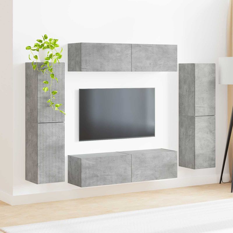 Casa si Gradina - Mobilier - Seturi de mobilier - Seturi living - Set de mobilier 4 pcs, Gri din beton - Infinity.ro