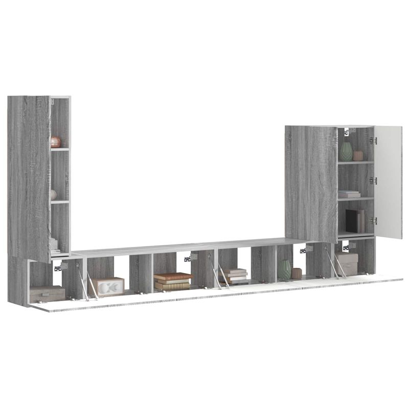 Casa si Gradina - Mobilier - Seturi de mobilier - Seturi living - Set de mobilier 6 pcs, Gri Sonoma - Infinity.ro