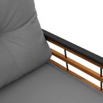 Casa si Gradina - Gradina si terasa - Mobilier exterior - Bancute de gradina - Banca cu strat din lemn cu perna Gri deschis 114 x 55 x 77 cm - Infinity.ro