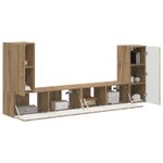 Casa si Gradina - Mobilier - Seturi de mobilier - Seturi living - Set de mobilier 4 pcs, Stejar Artizanal - Infinity.ro