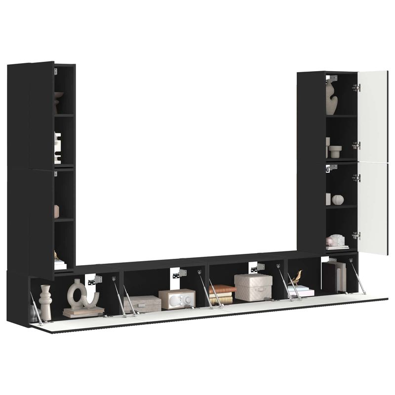Casa si Gradina - Mobilier - Seturi de mobilier - Seturi living - Set de mobilier 4 pcs, Negru - Infinity.ro