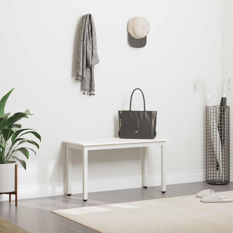 Casa si Gradina - Mobilier - Canapele si coltare - Banchete - Banca Alb 80 x 35 x 45 cm Lemn de pin masiv - Infinity.ro