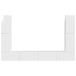 Casa si Gradina - Mobilier - Seturi de mobilier - Seturi living - Set de mobilier 4 pcs, Alb lucios - Infinity.ro