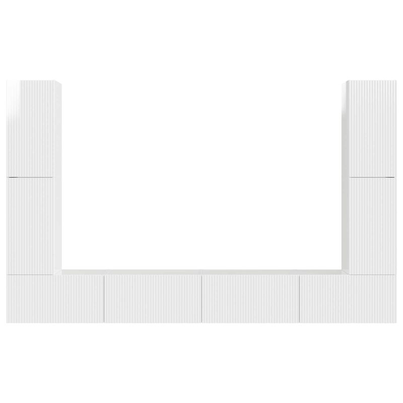Casa si Gradina - Mobilier - Seturi de mobilier - Seturi living - Set de mobilier 4 pcs, Alb lucios - Infinity.ro