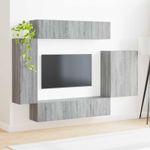 Casa si Gradina - Mobilier - Seturi de mobilier - Seturi living - Set de mobilier 6 pcs, Gri Sonoma - Infinity.ro