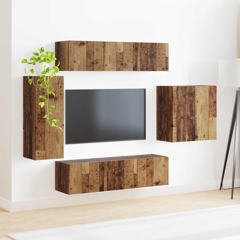 Casa si Gradina - Mobilier - Seturi de mobilier - Seturi living - Set de mobilier 6 pcs, Lemn Vechi - Infinity.ro