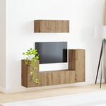Casa si Gradina - Mobilier - Seturi de mobilier - Seturi living - Set de mobilier 4 pcs, Stejar Artizanal - Infinity.ro