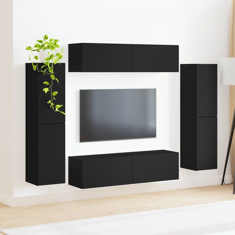 Casa si Gradina - Mobilier - Seturi de mobilier - Seturi living - Set de mobilier 4 pcs, Negru - Infinity.ro