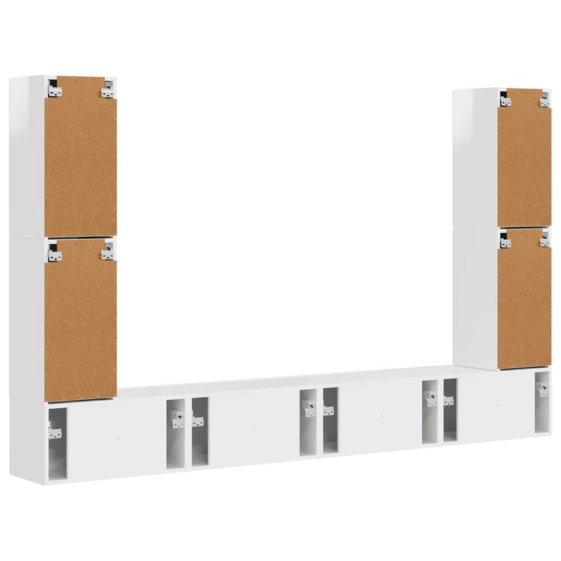Casa si Gradina - Mobilier - Seturi de mobilier - Seturi living - Set de mobilier 4 pcs, Alb lucios - Infinity.ro