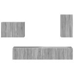 Casa si Gradina - Mobilier - Seturi de mobilier - Seturi living - Set de mobilier 4 pcs, Gri Sonoma - Infinity.ro