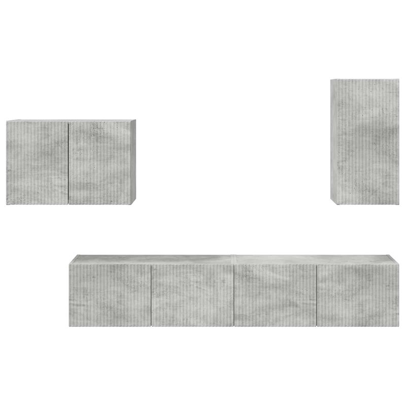Casa si Gradina - Mobilier - Seturi de mobilier - Seturi living - Set de mobilier 4 pcs, Gri din beton - Infinity.ro