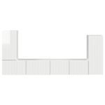 Casa si Gradina - Mobilier - Seturi de mobilier - Seturi living - Set de mobilier 4 pcs, Alb lucios - Infinity.ro
