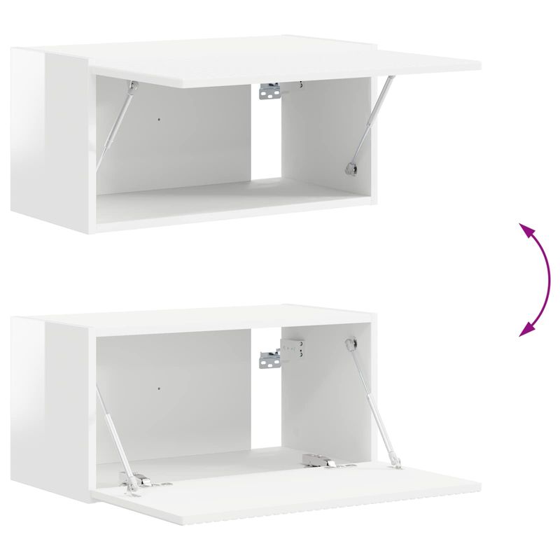 Casa si Gradina - Mobilier - Seturi de mobilier - Seturi living - Set de mobilier 4 pcs, Alb lucios - Infinity.ro
