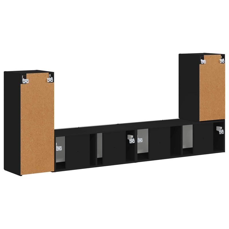 Casa si Gradina - Mobilier - Seturi de mobilier - Seturi living - Set de mobilier 4 pcs, Negru - Infinity.ro