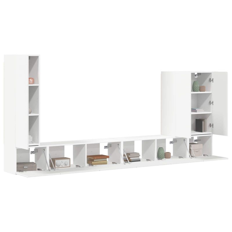 Casa si Gradina - Mobilier - Seturi de mobilier - Seturi living - Set de mobilier 6 pcs, Alb - Infinity.ro