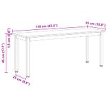 Casa si Gradina - Mobilier - Canapele si coltare - Banchete - Banca natural 110 x 35 x 45 cm Lemn de pin masiv - Infinity.ro