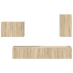 Casa si Gradina - Mobilier - Seturi de mobilier - Seturi living - Set de mobilier 4 pcs, Stejar Sonoma - Infinity.ro