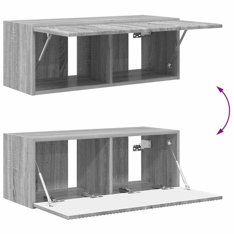 Casa si Gradina - Mobilier - Seturi de mobilier - Seturi living - Set de mobilier 4 pcs, Gri Sonoma - Infinity.ro