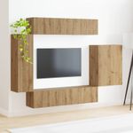 Casa si Gradina - Mobilier - Seturi de mobilier - Seturi living - Set de mobilier 6 pcs, Stejar Artizanal - Infinity.ro