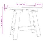 Casa si Gradina - Mobilier - Canapele si coltare - Banchete - Banca natural 50 x 26 x 45 cm Lemn de mahon - Infinity.ro