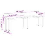 Casa si Gradina - Mobilier - Canapele si coltare - Banchete - Banca natural 160 x 35 x 45 cm Lemn de pin masiv - Infinity.ro