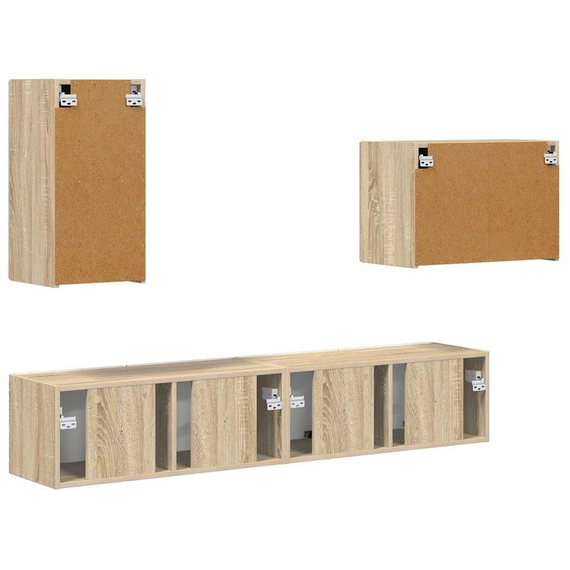 Casa si Gradina - Mobilier - Seturi de mobilier - Seturi living - Set de mobilier 4 pcs, Stejar Sonoma - Infinity.ro