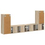 Casa si Gradina - Mobilier - Seturi de mobilier - Seturi living - Set de mobilier 4 pcs, Stejar Sonoma - Infinity.ro