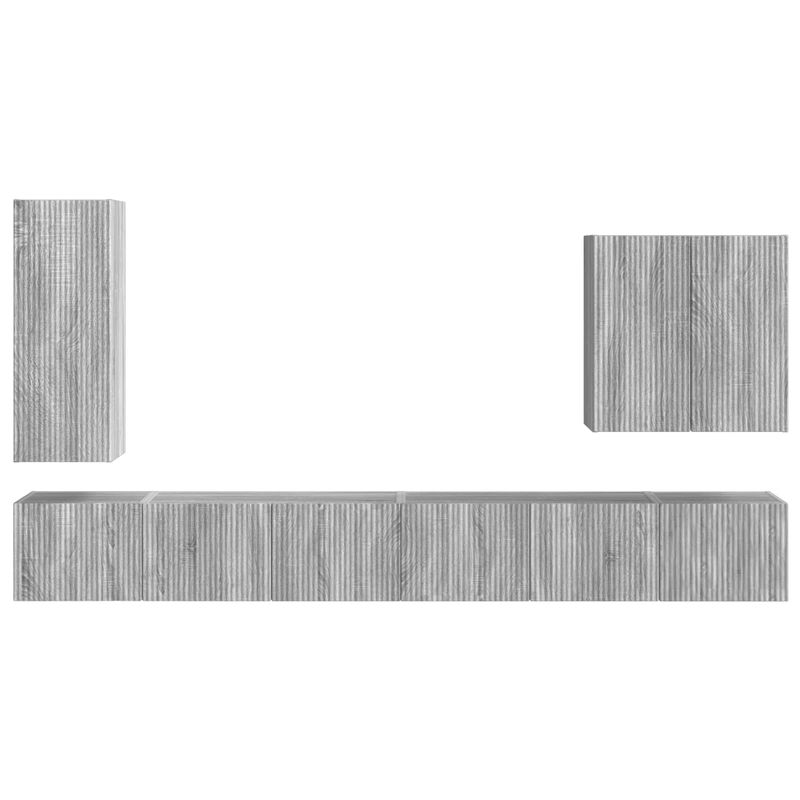 Casa si Gradina - Mobilier - Seturi de mobilier - Seturi living - Set de mobilier 6 pcs, Gri Sonoma - Infinity.ro