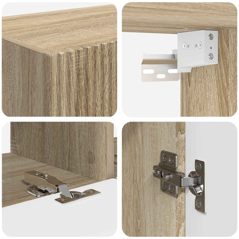 Casa si Gradina - Mobilier - Seturi de mobilier - Seturi living - Set de mobilier 4 pcs, Stejar Sonoma - Infinity.ro