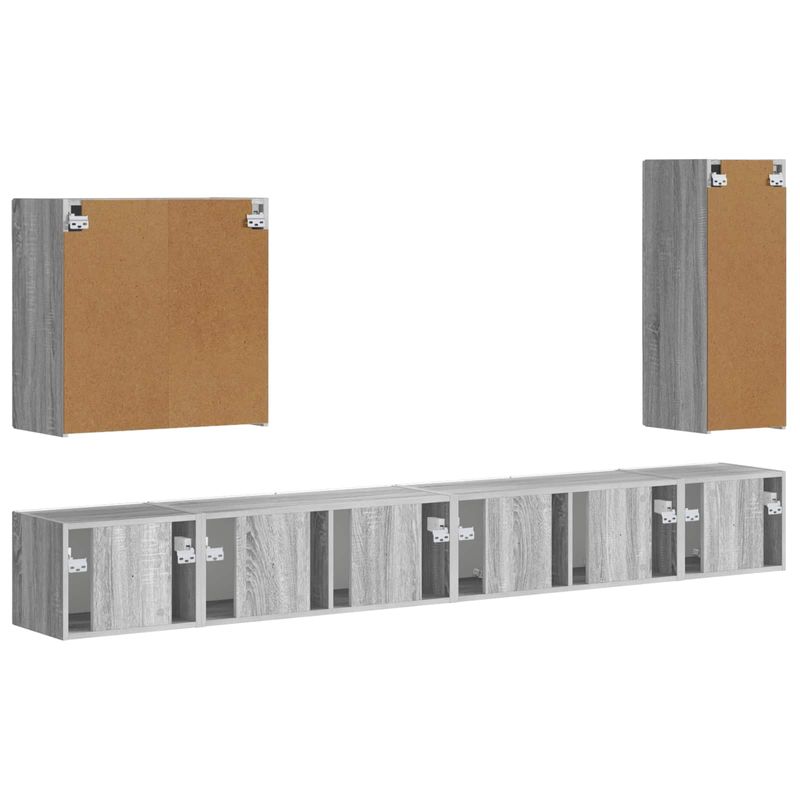 Casa si Gradina - Mobilier - Seturi de mobilier - Seturi living - Set de mobilier 6 pcs, Gri Sonoma - Infinity.ro