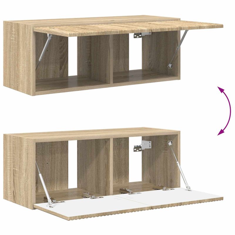 Casa si Gradina - Mobilier - Seturi de mobilier - Seturi living - Set de mobilier 4 pcs, Stejar Sonoma - Infinity.ro