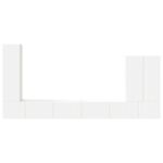 Casa si Gradina - Mobilier - Seturi de mobilier - Seturi living - Set de mobilier 6 pcs, Alb - Infinity.ro
