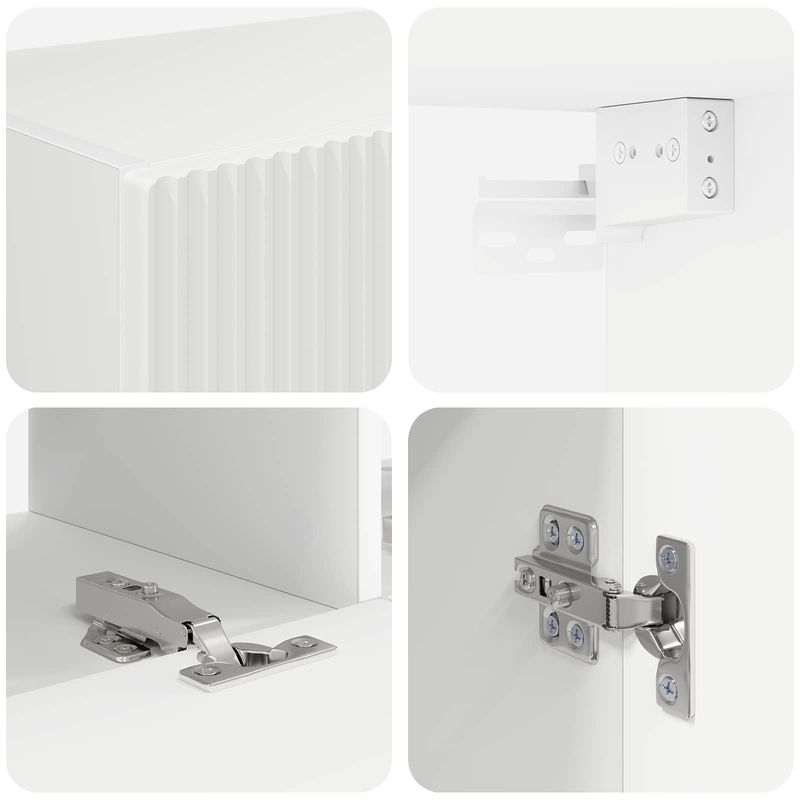 Casa si Gradina - Mobilier - Seturi de mobilier - Seturi living - Set de mobilier 6 pcs, Alb - Infinity.ro