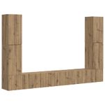 Casa si Gradina - Mobilier - Seturi de mobilier - Seturi living - Set de mobilier 4 pcs, Stejar Artizanal - Infinity.ro