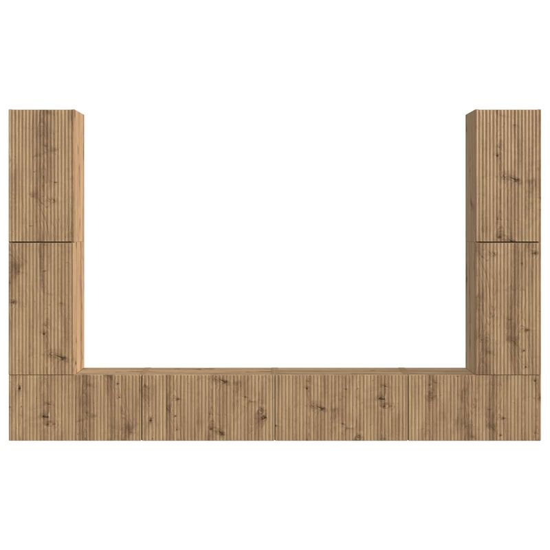 Casa si Gradina - Mobilier - Seturi de mobilier - Seturi living - Set de mobilier 4 pcs, Stejar Artizanal - Infinity.ro