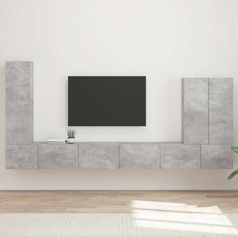 Casa si Gradina - Mobilier - Seturi de mobilier - Seturi living - Set de mobilier 6 pcs, Gri din beton - Infinity.ro