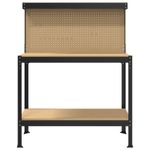 Casa si Gradina - Constructii - Scule de mana si unelte - Mese si bancuri de lucru - Banci de lucru cu raft Negru 81 x 41 x 145 cm Lemn compozit - Infinity.ro