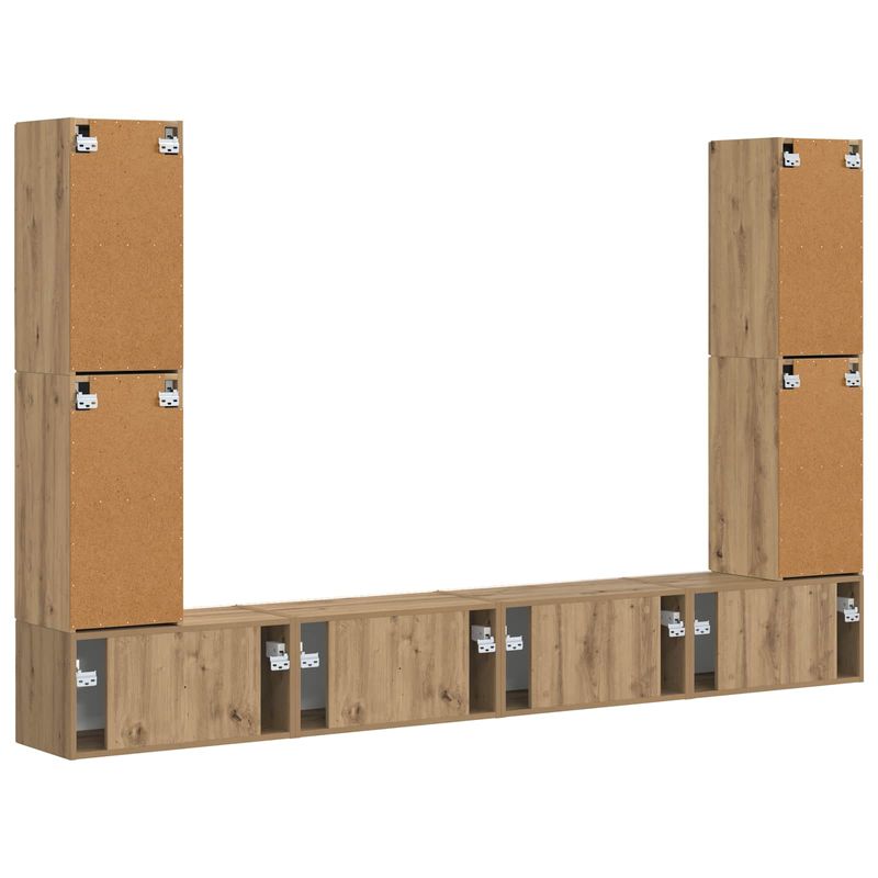 Casa si Gradina - Mobilier - Seturi de mobilier - Seturi living - Set de mobilier 4 pcs, Stejar Artizanal - Infinity.ro