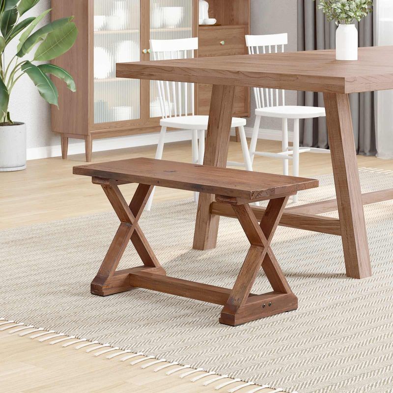 Casa si Gradina - Mobilier - Canapele si coltare - Banchete - Banca natural 85 x 35 x 45 cm Lemn masiv recuperat - Infinity.ro