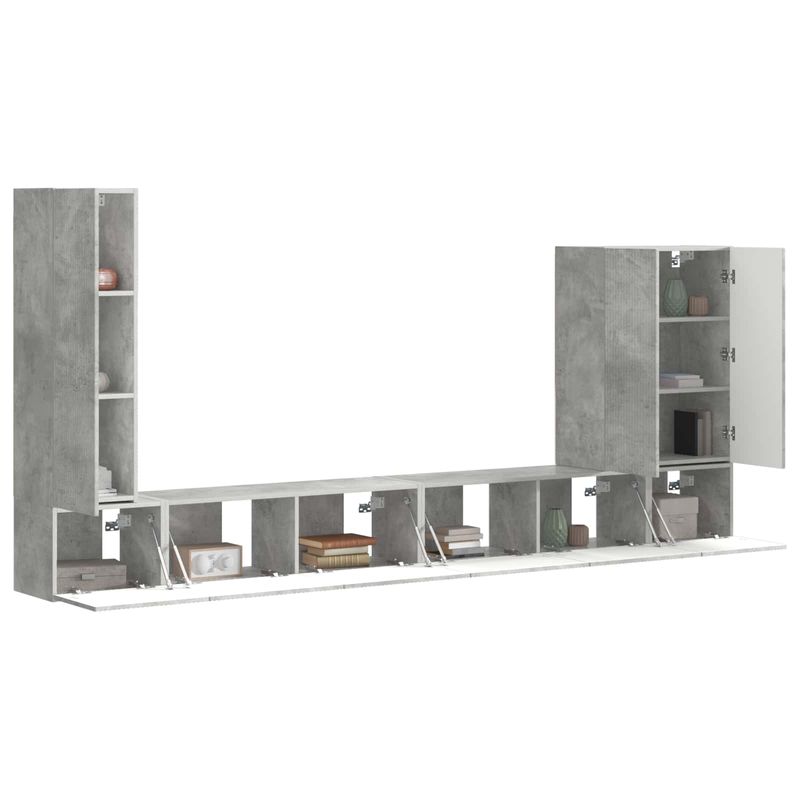 Casa si Gradina - Mobilier - Seturi de mobilier - Seturi living - Set de mobilier 6 pcs, Gri din beton - Infinity.ro
