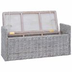 Casa si Gradina - Mobilier - Canapele si coltare - Banchete - Banca cu spatiu de depozitare Alb spalat 110 x 40 x 50 cm Ratan - Infinity.ro