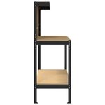 Casa si Gradina - Constructii - Scule de mana si unelte - Mese si bancuri de lucru - Banci de lucru cu raft Negru 81 x 41 x 145 cm Lemn compozit - Infinity.ro