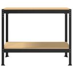 Casa si Gradina - Constructii - Scule de mana si unelte - Mese si bancuri de lucru - Banci de lucru cu raft Negru 81 x 41 x 145 cm Lemn compozit - Infinity.ro