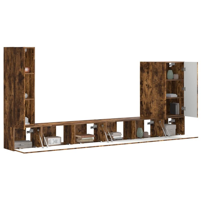Casa si Gradina - Mobilier - Seturi de mobilier - Seturi living - Set de mobilier 6 pcs, Stejar fumuriu - Infinity.ro