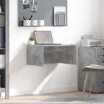 Casa si Gradina - Mobilier - Mese si birouri - Birouri - Birou montat pe perete Pe perete Gri din beton 60 x 45 x 30 cm - Infinity.ro
