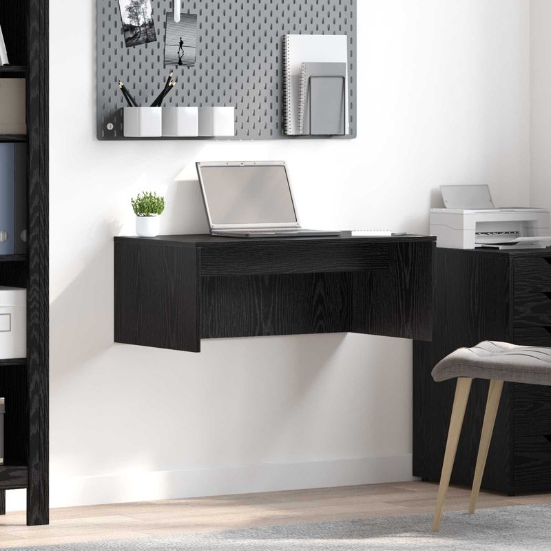 Casa si Gradina - Mobilier - Mese si birouri - Birouri - Birou montat pe perete Pe perete Stejar Negru 80 x 45 x 30 cm - Infinity.ro