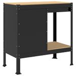 Casa si Gradina - Constructii - Scule de mana si unelte - Mese si bancuri de lucru - Banci de lucru cu sertar Negru 81 x 41 x 145 cm Lemn compozit - Infinity.ro